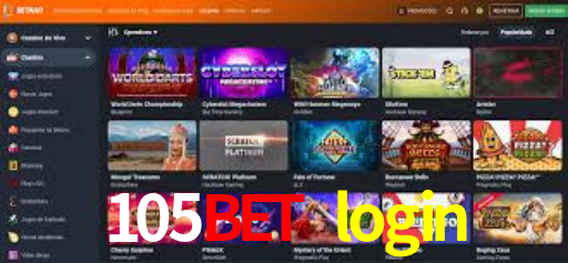 Interface do App 105bet login